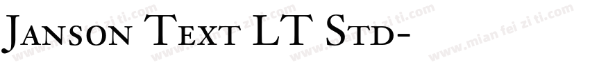 Janson Text LT Std字体转换